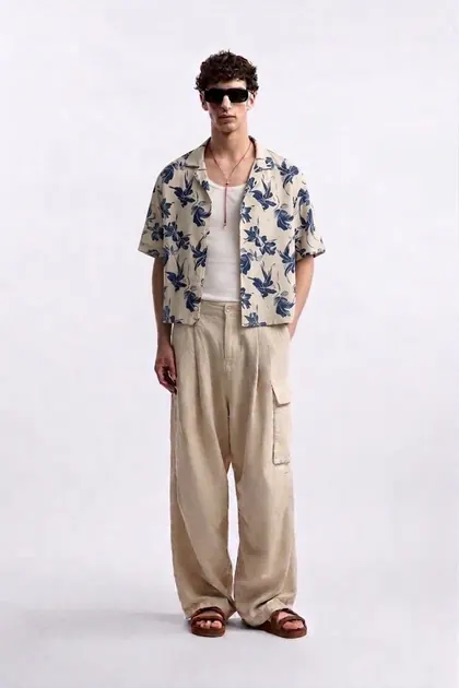 Camisa con estampado floral azul — ver en Instagram